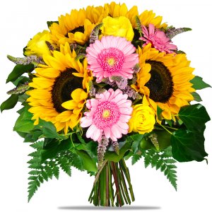 Sunflowers and mini Gerberas